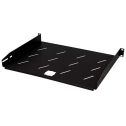 Festes Regal 1U 350mm für Rack-Schrank 19" Schwarz RAL 9005 Farbe Stahl