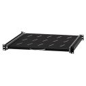 Étagère coulissante 1U 350mm pour Armoire rack 19" acier couleur noir RAL 9005