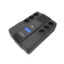 Line-Interactive UPS 600VA/360W with 6 Schuko sockets and LCD Display Overload protection