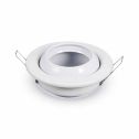 GU10 Fitting metal Round Changing 45° Angle for Spotlights  Mod. VT-780RD SKU 3593 - White