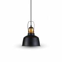 V-TAC VT-7422 Suspension LED E27 aluminium noir vintage Ф230mm - SKU 3728