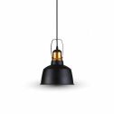 V-TAC VT-7422 Lampadario LED Portalampada E27 vintage in alluminio nero Ф230mm - SKU 3728