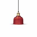 Portalampada Pendente 1MT E27 Elegant Stylish Ф145mm - Mod. VT-7150 SKU 3731 - Vetro Rosso