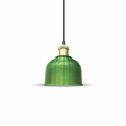 Portalampada Pendente 1MT E27 Elegant Stylish Ф145mm - Mod. VT-7150 SKU 3734 - Vetro Verde