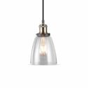 V-TAC VT-7140 E27 glass and metal pendant lamp Ф140mm - sku 3735