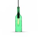 Lampadario decorativo 1MT E14 Bottle Shape Ф72mm Vetro-  Mod. VT- 7558 - SKU 3767 - Verde