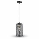 V-TAC VT-7131-MB Chandelier E27 honeycomb cylinder lampholder in matt black satin metal Ф130mm - SKU 3825