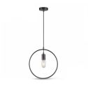 Geometric Pendant Light Round 1MT E27 Ф320mm Mod .VT-7320 - SKU 3836 - Matt Black