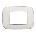 Plaque compatibles Bticino Axolute 3 modules plastique couleur blanc Orbis série Moon Ettroit AN91301