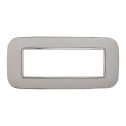 Plaque compatibles Bticino Axolute 6 modules plastique couleur blanc Orbis série Moon Ettroit AN91601