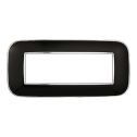 Plaque compatibles Bticino Axolute 6 modules plastique couleur noir Orbis série Moon Ettroit AN91602