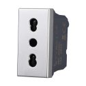 ETTROIT AG2001 Prise bypass bivalente 2P+T 10/16A Coloris Gris Compatible avec Bticino Axolute