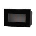 2.4W LED steplight recessed 220V warm white 3000K compatible Bticino Axolute black color Ettroit AN0323