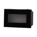 Lampada LED segnapasso 2.4W 220V luce bianco caldo 3000K da incasso compatibile Bticino Axolute colore nero Ettroit AN0323