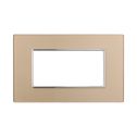 ETTROIT AN84411 4P Glasplatte Moon Series, Goldfarbe, kompatibel mit Bticino Axolute