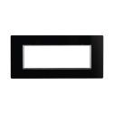 ETTROIT AN84602 Plaque en Verre Série Moon 6P Couleur Noir Compatible avec Bticino Axolute