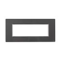 ETTROIT AN84610 6P Plaque de Verre Série Lune Couleur Acier Foncé Compatible avec Bticino Axolute