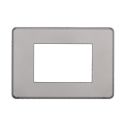 ETTROIT AN87306 3P Slim Slim Plate Moon Series Couleur Argent Compatible avec Bticino Axolute Air