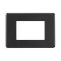 ETTROIT AN87307 Plaque fine 3P couleur acier foncé compatible avec Bticino Axolute Air