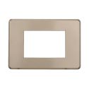 ETTROIT AN87308 Plaque fine 3P Moon Series Titane compatible avec Bticino Axolute Air