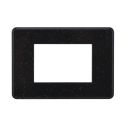 ETTROIT AN87324 Plaque fine 3P en noir brillant brillant compatible avec Bticino Axolute Air