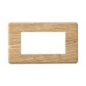 ETTROIT AN87405 Plaque fine 4P série Moon couleur bois foncé compatible avec Bticino Axolute Air