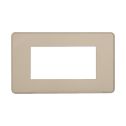 ETTROIT AN87409 Plaque fine 4P série Moon couleur sable compatible avec Bticino Axolute Air
