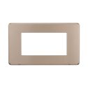 ETTROIT AN87410 Plaque Slim 4P couleur Bronze compatible avec Bticino Axolute Air