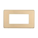 ETTROIT AN87411 Plaque Slim 4P couleur Or compatible avec Bticino Axolute Air