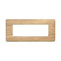 ETTROIT AN87605 6P Plaque fine fine, couleur bois foncé compatible avec Bticino Axolute Air