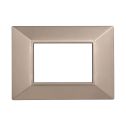 ETTROIT AN90310 Plaque Pyramide 3P Série MOON Couleur Bronze Compatible avec Bticino Axolute