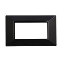 ETTROIT AN90402 Plaque Pyramide 4P Série Lune Couleur Noire Compatible avec Bticino Axolute