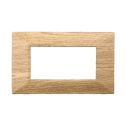 ETTROIT AN90405 Plaque Pyramide 4P Série MOON Couleur Bois Foncé Compatible avec Bticino Axolute