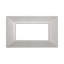 ETTROIT AN90406 Plaque Pyramide 4P Série Lune Couleur Argent Compatible avec Bticino Axolute