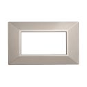 ETTROIT AN90408 4P Plaque Pyramide Série Lune Couleur Titane Compatible avec Bticino Axolute
