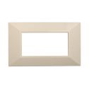ETTROIT AN90409 Plaque Pyramide 4P Série moon Couleur Sable Compatible avec Bticino Axolute