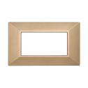 ETTROIT AN90411 Plaque Pyramide 4P Série MOON Couleur Or Compatible avec Bticino Axolute