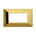 ETTROIT AN90412 Plaque Pyramide 4P Série Lune Couleur Or Poli Compatible avec Bticino Axolute