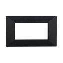 ETTROIT AN90424 Plaque Pyramide 4P Série MOON Couleur Noir Brillant Compatible avec Bticino Axolute