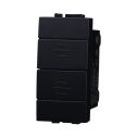 ETTROIT LN1204 Double Interlock Switch Up and Down 10A Black Color Compatible With Bticino Living International