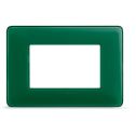 BTICINO matix - 3M 3-Platz-Teller, Smaragdfarbe AM4803CVS
