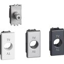 Bticino Axolute - Koaxiale SAT-Buchse mit F-Stecker 1M H4202F
