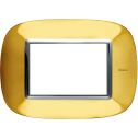 BTICINO axolute HB4803OR – 3P elliptische Platte in poliertem Gold