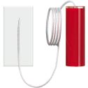 BTICINO AXOLUTE Zugknopf 1NO 10 V 230Vac für Badezimmeralarm, weiße Farbe