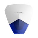 Sirena esterna cablata Hikvision DS-PS1-B 105dB IP54 12V con involucro blu resistente per sistemi di allarme