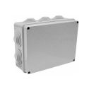 Sealed junction box rectangular and lid with plastic screws 158x118x80mm with 10 cable glands IP55 FAEG - FG13455