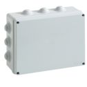 Boîte de jonction FAEG Boîte étanche rectangulaire avec couvercle à vis en plastique 300x220x120 avec presse-étoupe et charnière IP55 FAEG - FG13408