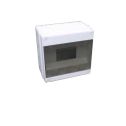 Centralino da parete serie slim 8 moduli grigio RAL 7035 con sportello trasparente fumè 174 x 174 x 102mm IP65 FAEG - FG14208