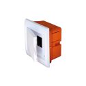 Tableau d'encastrement 4 modules avec cadre blanc et porte blanc 160x170x75mm IP40 FAEG - FG14604