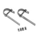 Pair of SUS304 stainless steel round hooks for photovoltaic panel balcony brackets, for tubes max 600mm